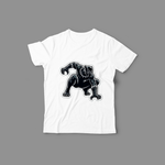 White t-shirt with black panther graphic